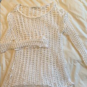 White long sleeves with holes